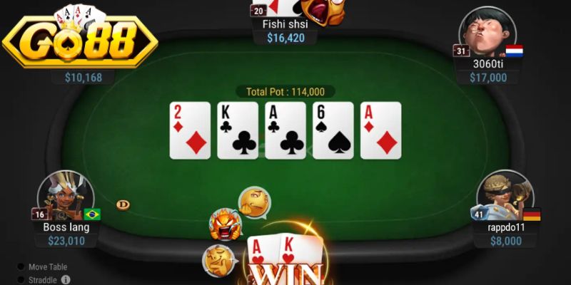Nhiều giai đoạn trong Poker Go88 cần nhớ